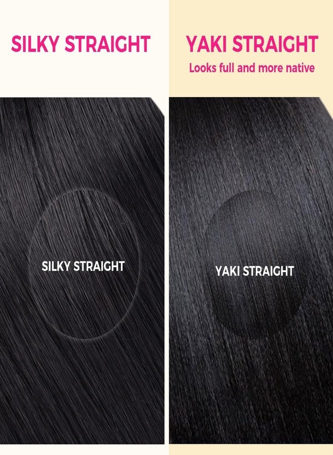 لاشي وصلات شعر لاشي ياكي ستريت بمشابك، طول 14 بوصة، وزن 110 غرام، 7 قطع، شعر بشري طبيعي، لون أسود طبيعي، وصلات شعر بمشابك للنساء، شعر طبيعي - Image 5